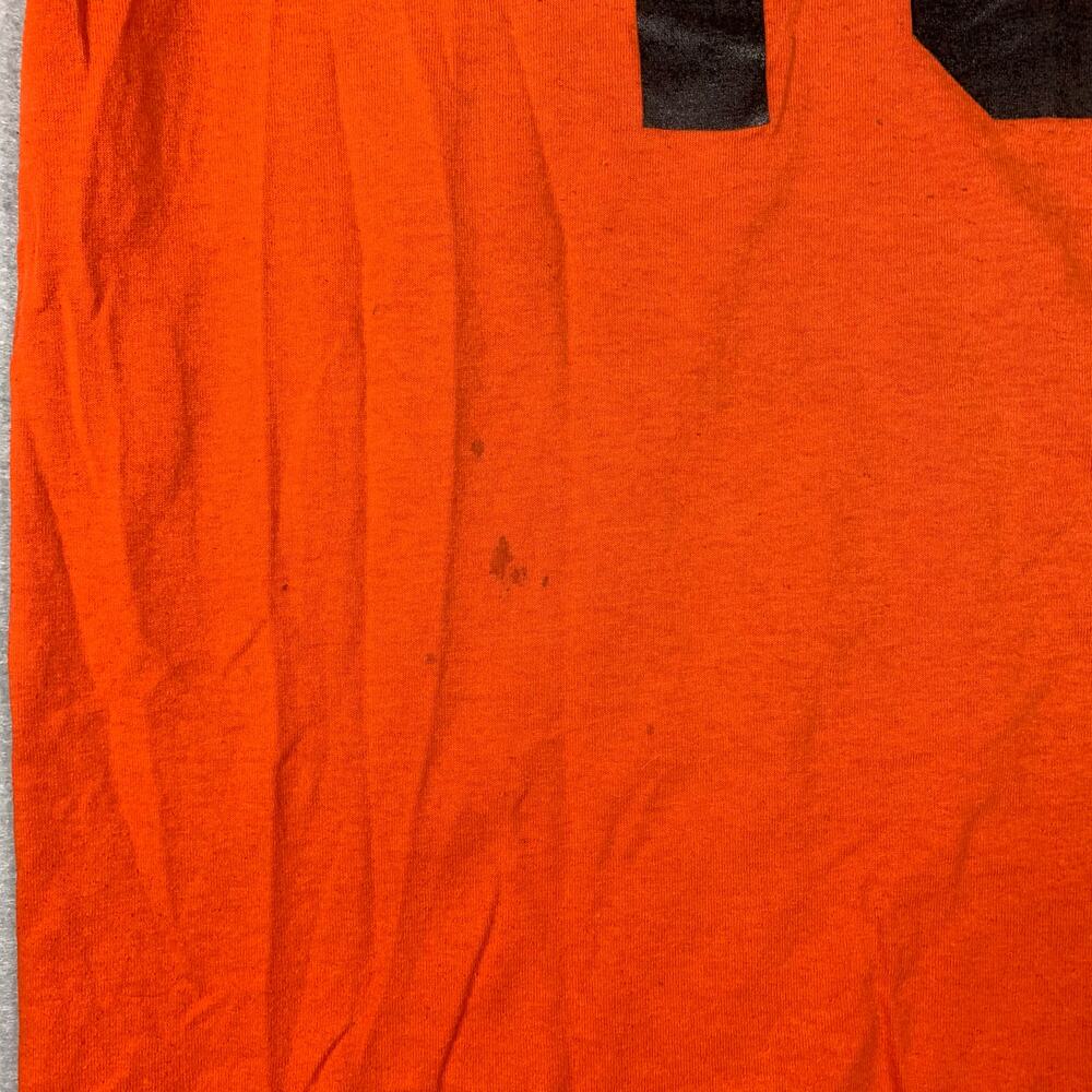 Vintage Auburn Montgomery Baseball Shirt Large Orange Tee Made in USA AUM - Picture 8 of 12